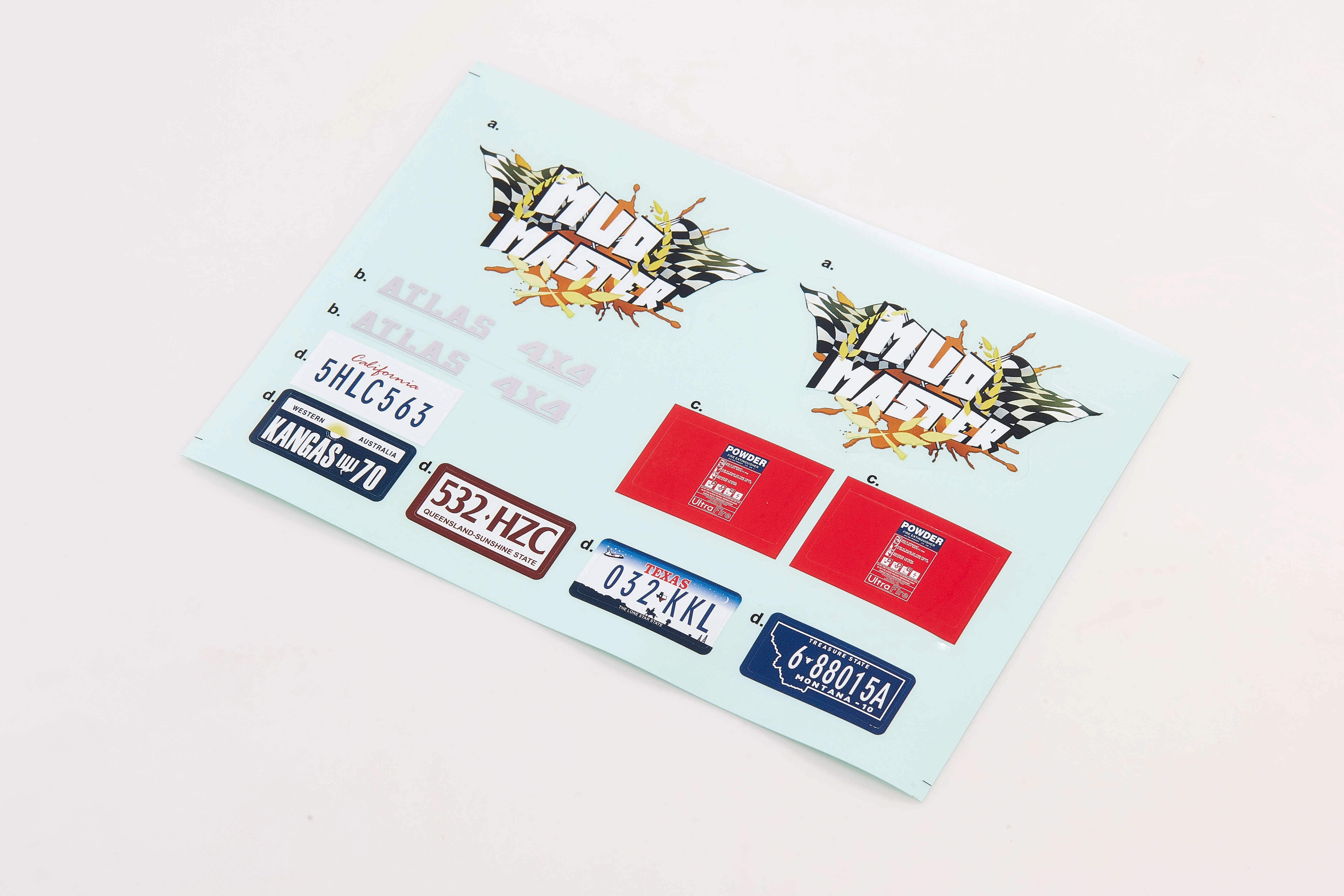 Atlas 1/10 Scale 4x4 Decal Kit Ultimate Custom Look